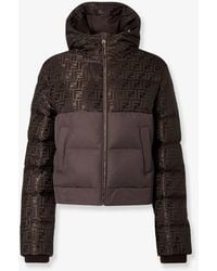 Fendi - Ff Jacquard Nylon Down Jacket - Lyst