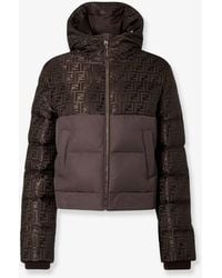 Fendi - Ff Jacquard Nylon Down Jacket - Lyst