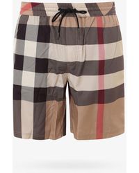 Burberry Shorts mare motivo check - Neutro