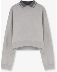 Miu Miu - Mélange Cotton Sweatshirt - Lyst