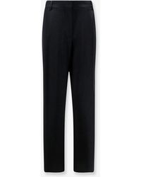 Stella McCartney - Pleated Straight Satin Trousers - Lyst