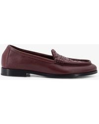 Bottega Veneta - Silenzio Leather Loafers With Intrecciato Pattern - Lyst