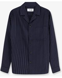 Y-81 - Virgin Wool Shirt With Pinstripe Pattern - Lyst