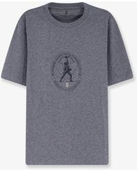 Brunello Cucinelli - Cotton T-Shirt With Front Print - Lyst