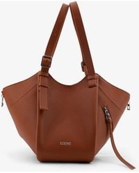 Loewe - Hammock Flip Leather Handbag With Front Lettering Logo - Lyst