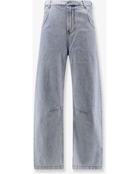 Entire studios - Gem Cotton Jeans With Back Leather Logo Patch - Lyst
