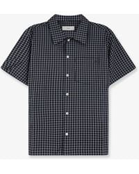 DUNST - Cotton Blend Shirt With Check Pattern - Lyst
