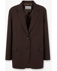 Frankie Shop - Bea Oversized Blazer Dark Expresso - Lyst