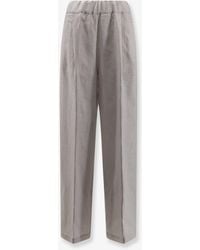 Semicouture - Linen Trousers - Lyst