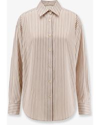 Alysi - Oversize Striped Lyocell And Silk Shirt - Lyst