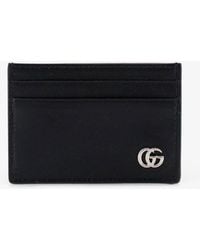 Gucci - Gg Marmont Leather Card Holder With Money Clip - Lyst