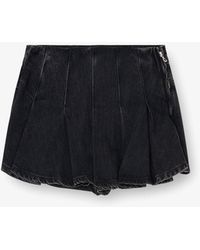DIESEL - De-Rox Pleated Denim Shorts - Lyst