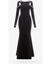 Givenchy Viscose Long Dress With Jewel Details - Black