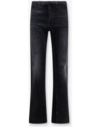 Gucci - Denim Jeans With Nastro Web Profiles - Lyst