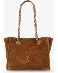 Saint Laurent - Niki Suede Shopping Bag - Lyst