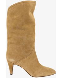 Étoile Isabel Marant Mid-calf Pointed-toe Boots - Natural