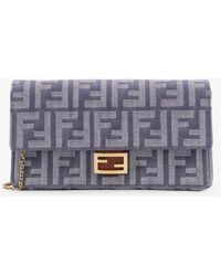 Fendi - Wallet On Chain Baguette Shoulder Bag - Lyst
