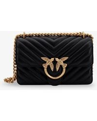 Pinko - Leather Love Mini Bag Shoulder Bag - Lyst