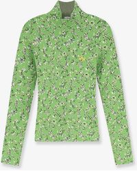 Loewe - Viscose Blend Floral Motif Top - Lyst