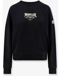 Moncler - Cotton Sweatshirt With Front Logo - Lyst