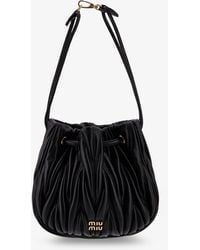 Miu Miu - Matelassé Leather Bucket Bag - Lyst