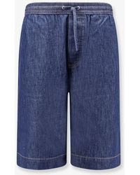 Loewe - Cotton Bermuda Shorts With Anagram Logo On The Back - Lyst