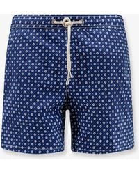 MC2 Saint Barth - Nylon Swim Shorts With All-Over Micro Pattern - Lyst