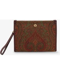 Etro - Paisley Pattern Clutch Bag - Lyst