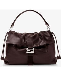 Fendi - Flux Maxi Messenger Leather Shoulder Bag - Lyst