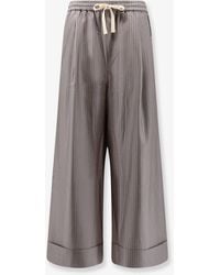 Tonywack - Silk, Polyester And Wool Blend Trousers - Lyst