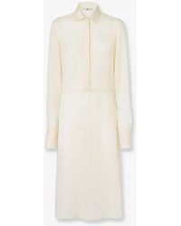 Fendi - Silk Jacquard Chemisier Dress - Lyst