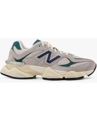 New Balance - 9060 Leather And Mesh Sneakers - Lyst