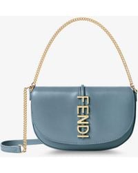 Fendi - Wallet On Chain Graphy Leather Crossbody Bag - Lyst