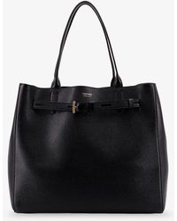 Tom Ford - Leather Shoulder Bag With Logo - Lyst