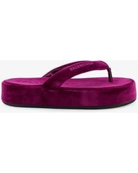 Balenciaga - Jet Lag Stretch Velvet Sandals - Lyst