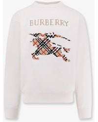Burberry - Cotton Sweatshirt With Logo Embroidery - Lyst