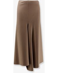 Nude - Wool Blend Long Skirt - Lyst