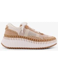 Chloé - Mesh Nama Low-Top Sneakers With Suede Inserts-Donna - Lyst