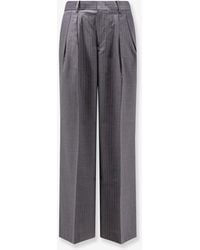 Tonywack - Wool Blend Trousers With Striped Motif - Lyst