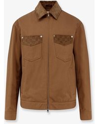 Gucci - Canvas Jacket With Gg Details - Lyst