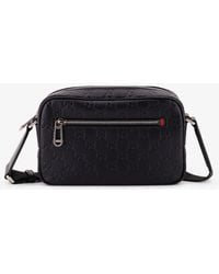 Gucci - Gg Emblem Leather Crossbody Bag - Lyst