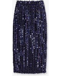 ACTUALEE - Midi Skirt With Sequins - Lyst