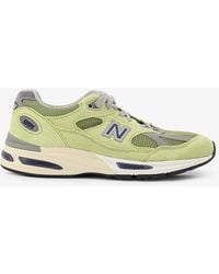 New Balance - Mesh And Suede Sneakers With Side Logo - Lyst