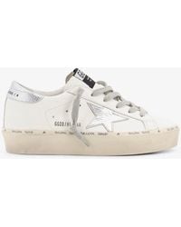 Golden Goose - Hi-Star Leather Sneakers With Iconic Side Logo - Lyst