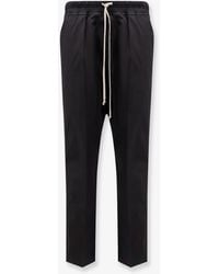Rick Owens - Drawstring Long Certified Cotton Trousers - Lyst