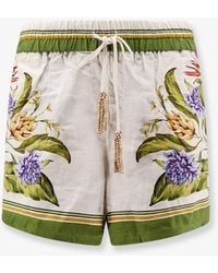 FARM Rio - Shorts Tropical Print Linen-Blend - Lyst