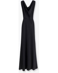 ACTUALEE - Satin Long Dress - Lyst