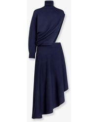 Alaïa - Midnight Blue Cut-out Knit Dress - Lyst