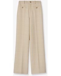 Gucci - Cotton Blend Trousers With Checked Pattern - Lyst