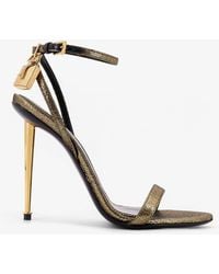 Tom Ford - Laminated Leather Sandals With Logoed Padlock - Lyst
